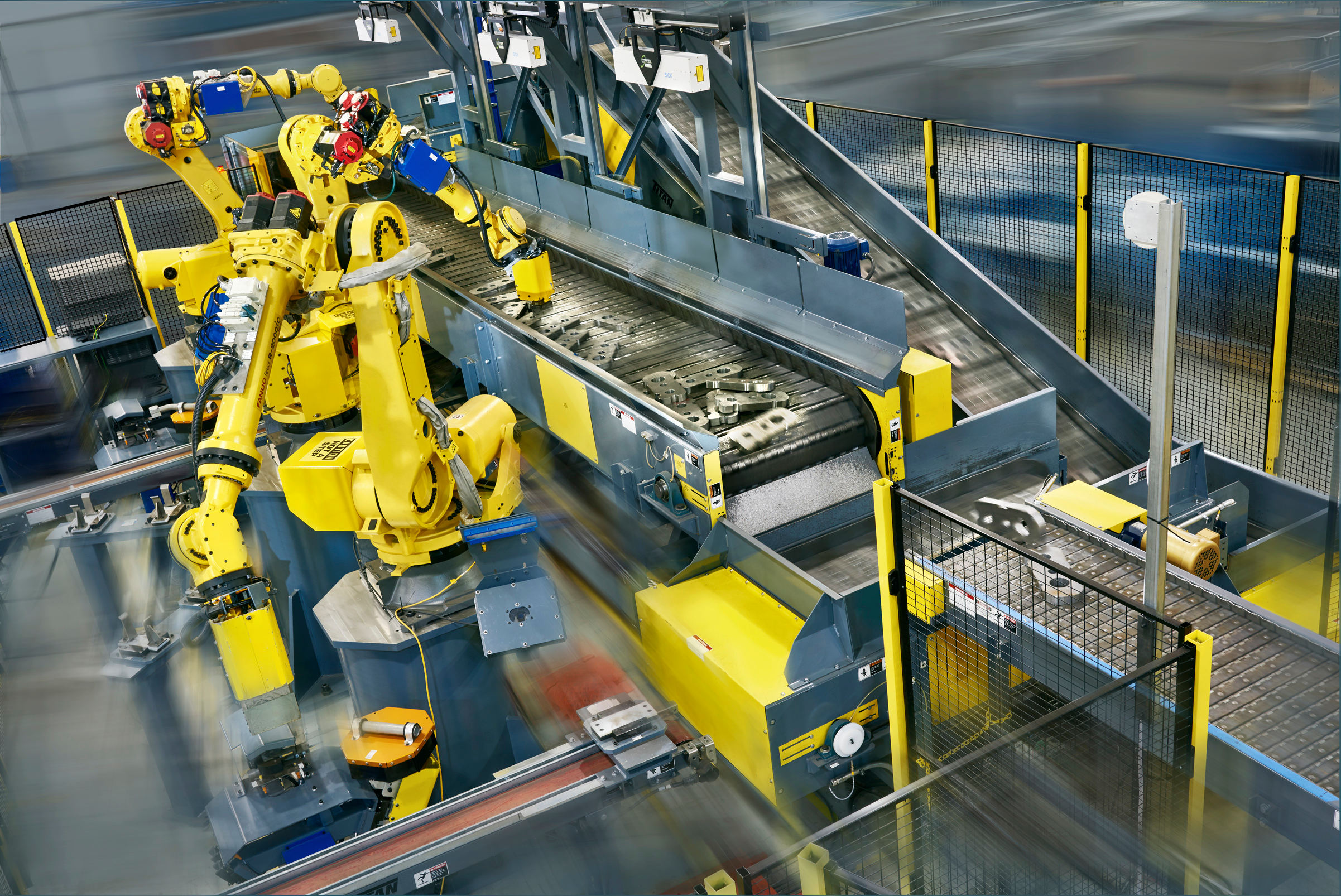 SI-grade conveyor-based material handling automation system