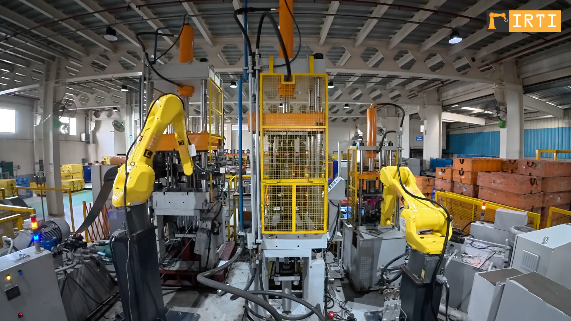 Robotic press and die-casting machine tending automation